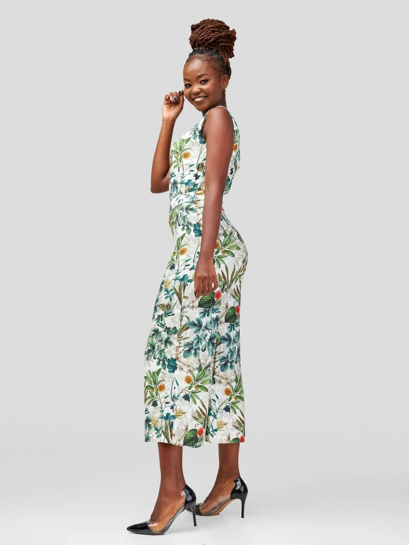 WSC Pambo Immaculate Chic Jumpsuit - Green Floral