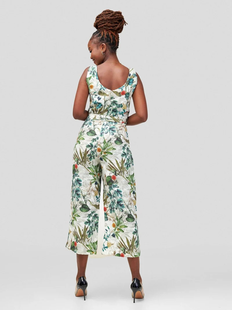 WSC Pambo Immaculate Chic Jumpsuit - Green Floral