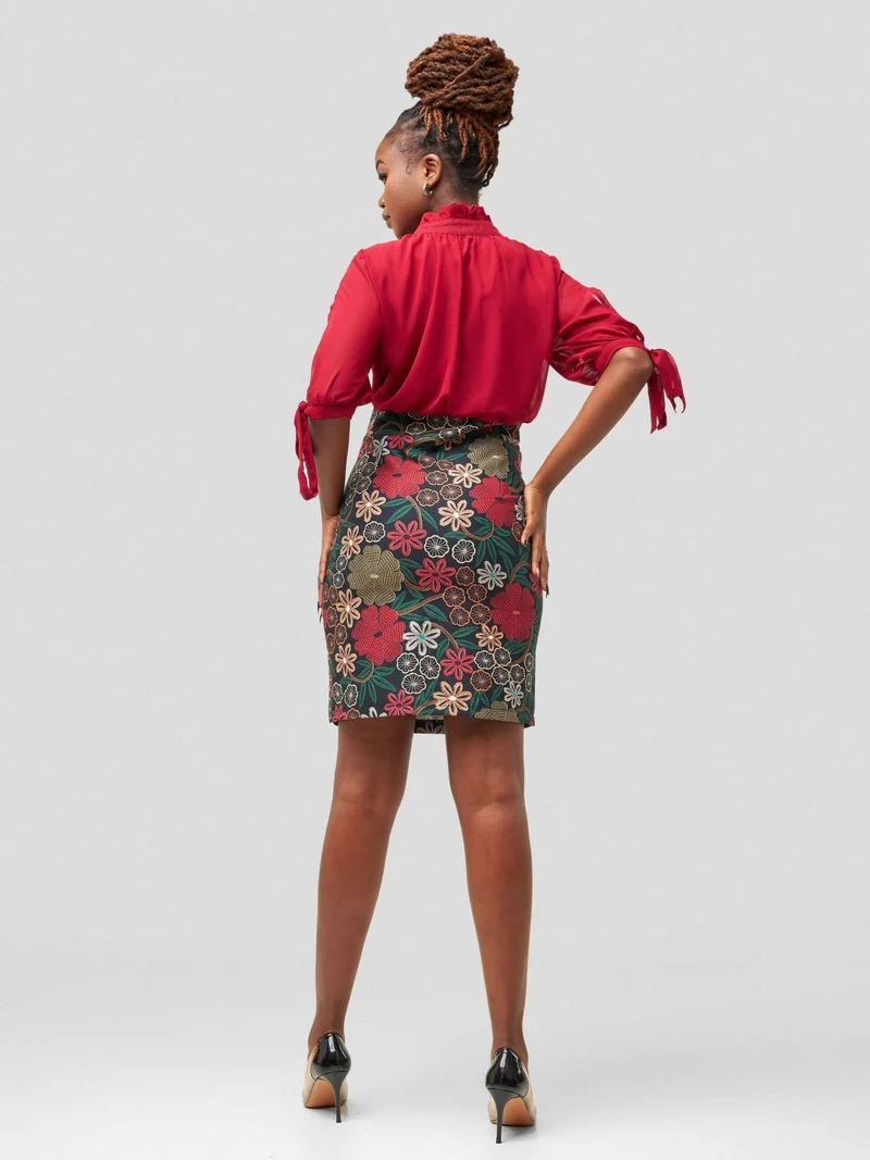 WSC Pambo Immaculate Chic Floral Dress - Red