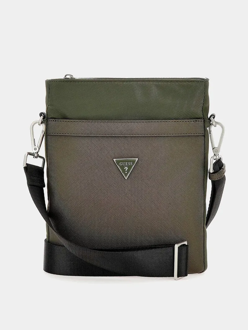 Guess Umhängetasche Herren Certosa Nylon Smart Grün HMECRNP3376GRE
