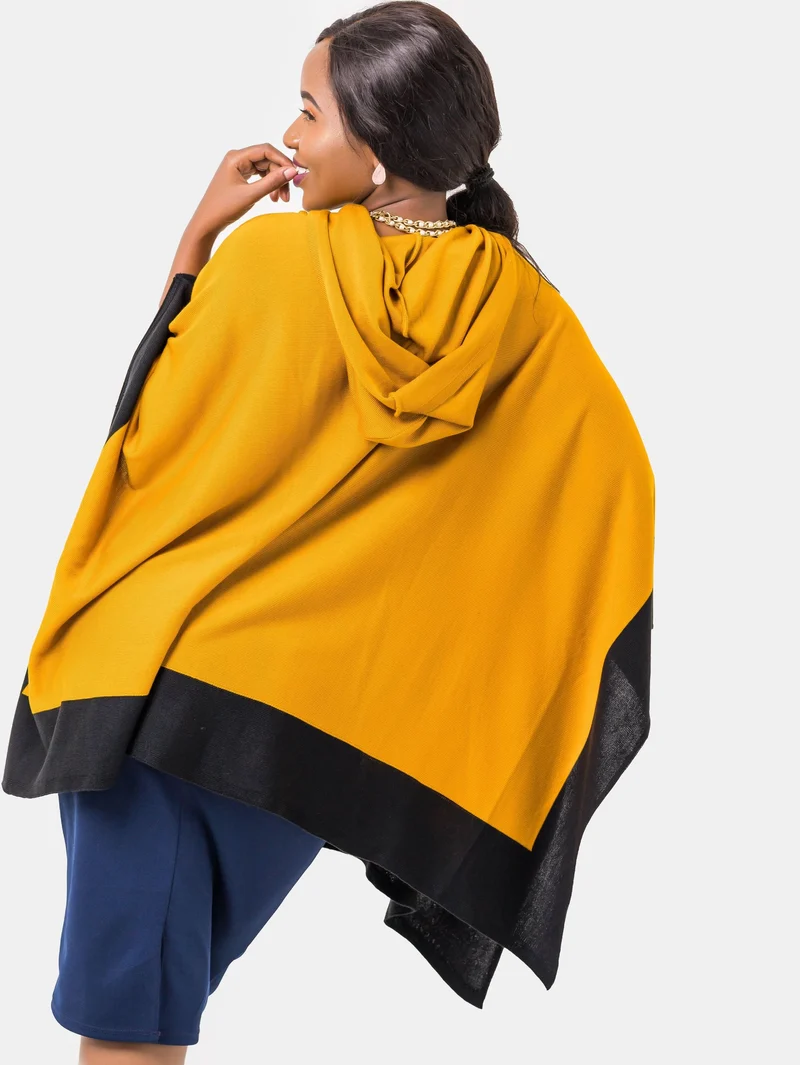 Vivo Basic Dada Poncho - Mustard/Black