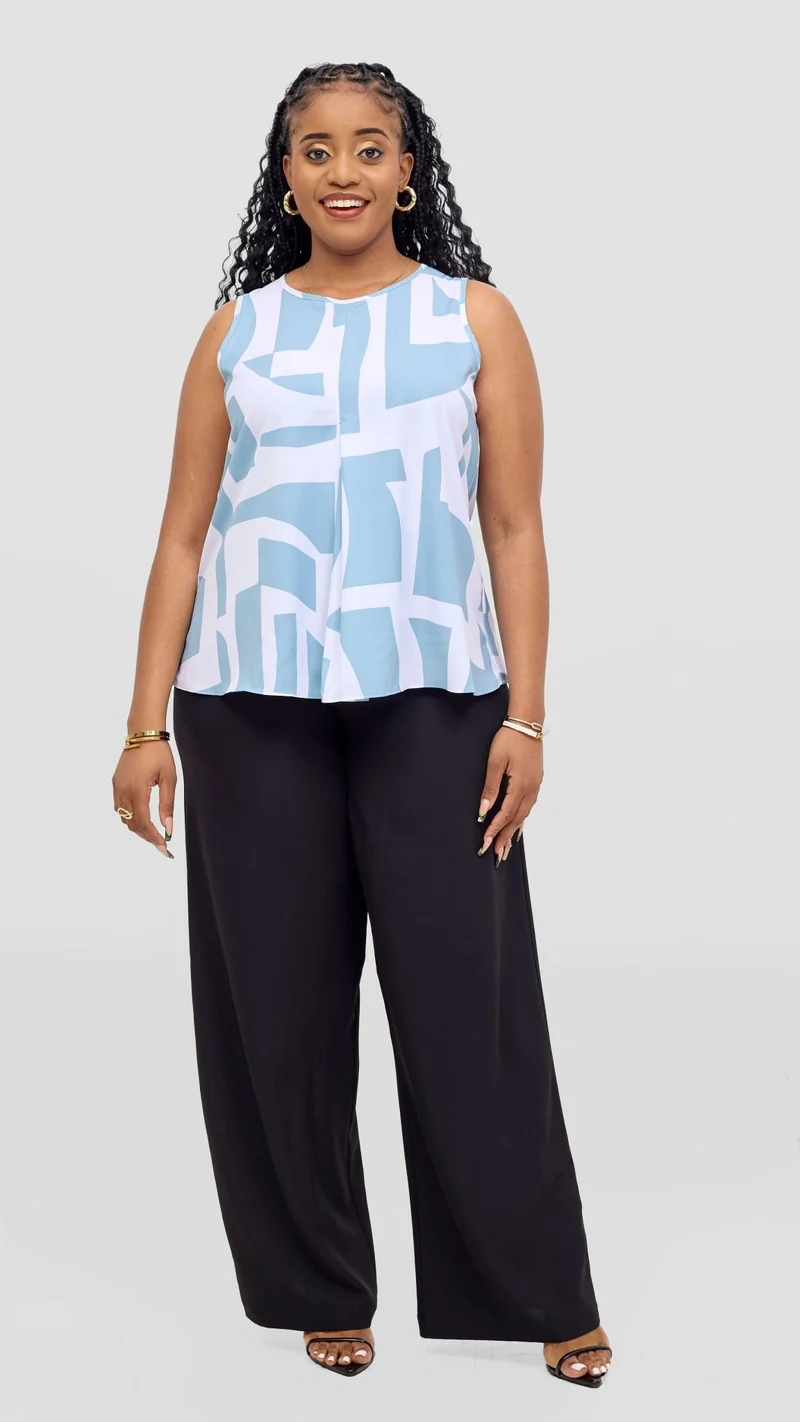 Vivo Kani Tent Top - White / Mint Dashen Print