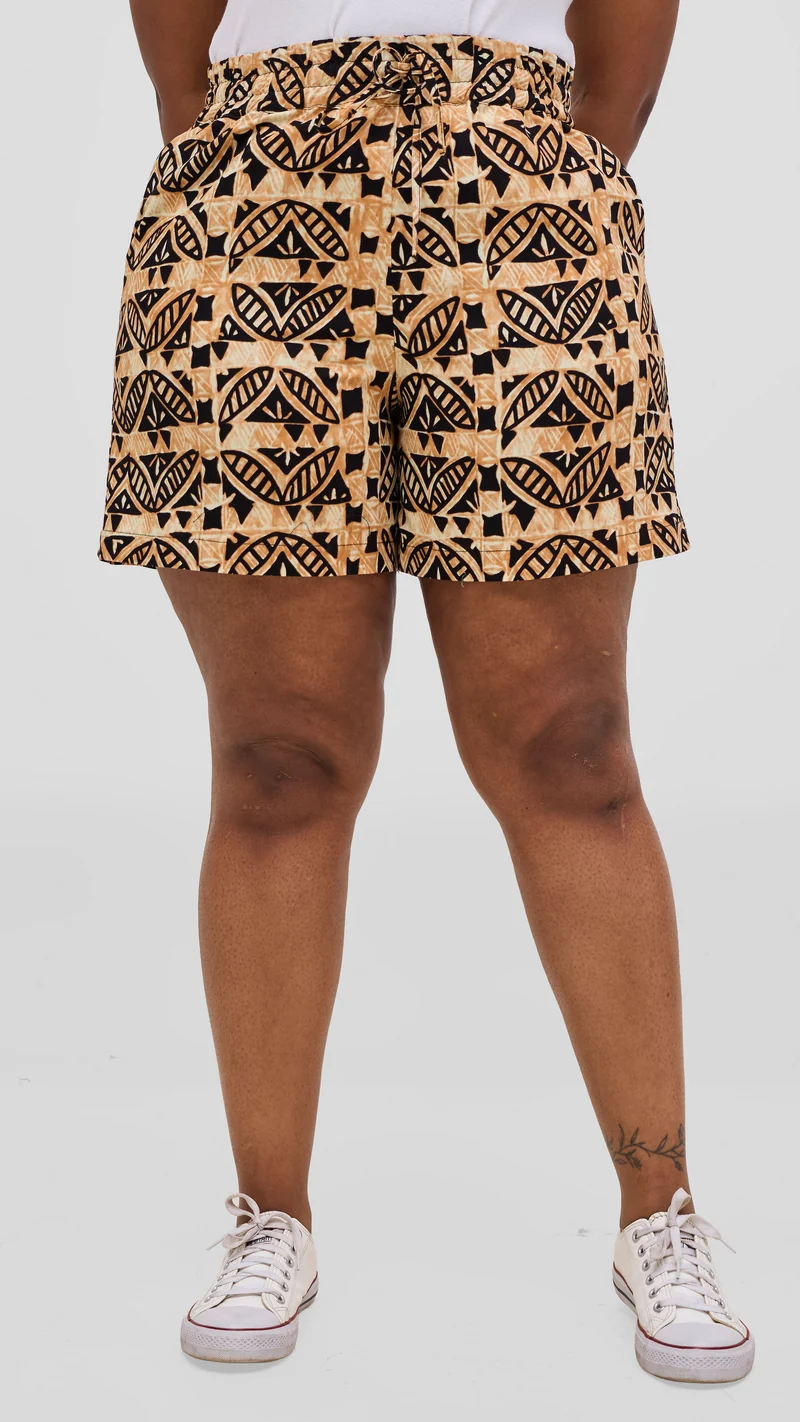 Safari by Vivo Zehra Kitenge Shorts - Kosi Print