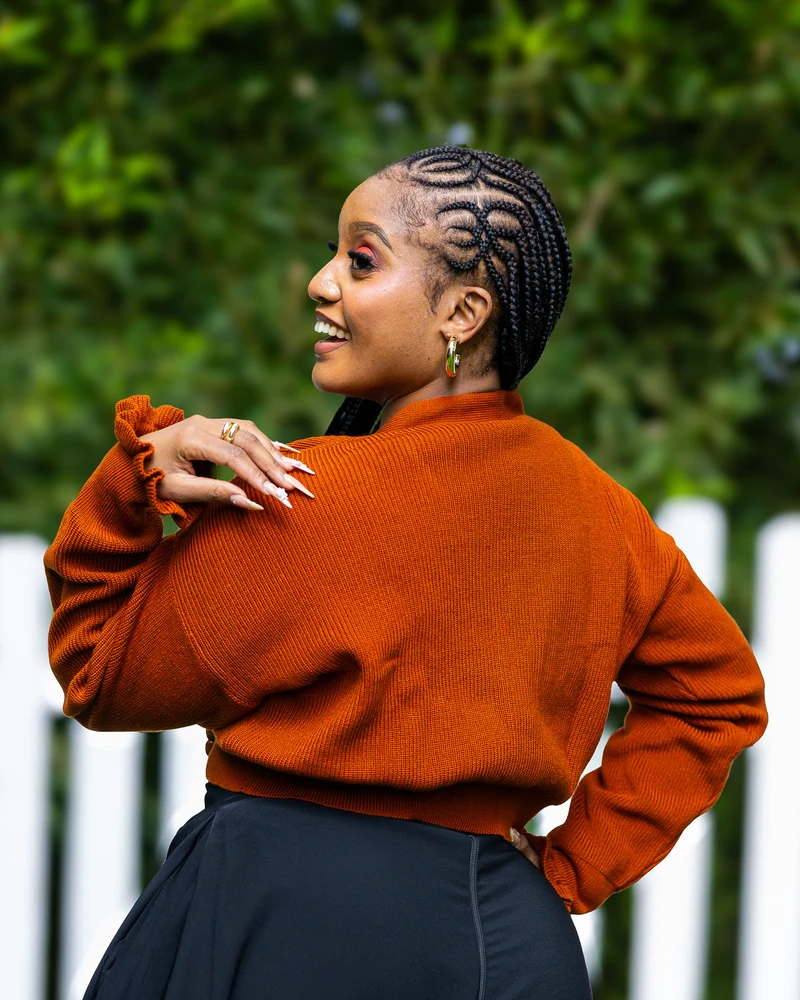 African Yuva Nila Sweater - Rust