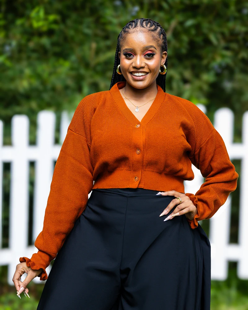 African Yuva Nila Sweater - Rust