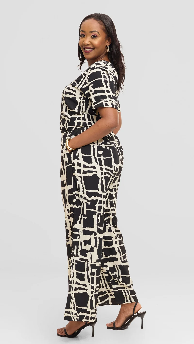 Hawi Sartorial Victoria 2 Piece - Tribal Print Black / Cream Yellow