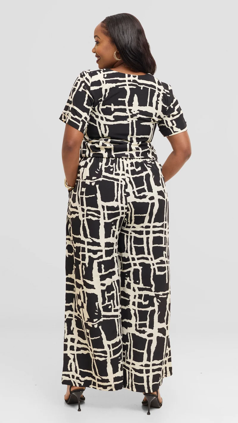 Hawi Sartorial Victoria 2 Piece - Tribal Print Black / Cream Yellow