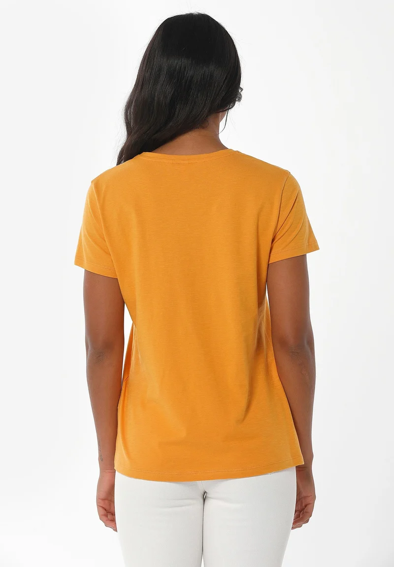 T-Shirt aus Bio-Baumwolle mit Solar-Stickerei