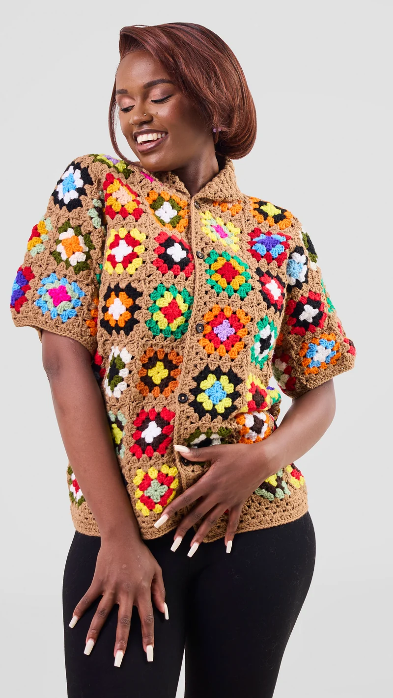 Zakii Unisex Crochet Shirt - Multicolored