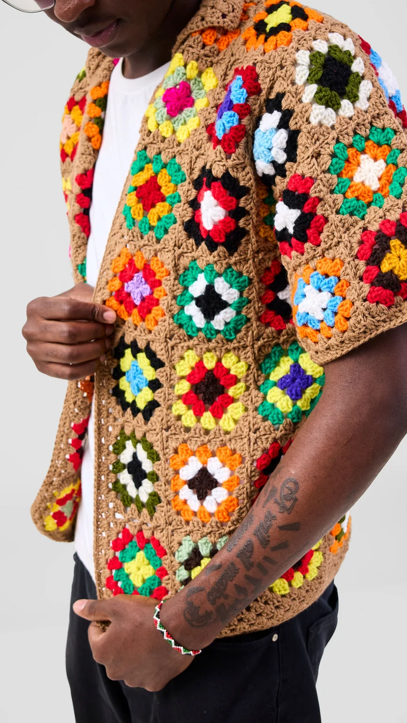 Zakii Unisex Crochet Shirt - Multicolored
