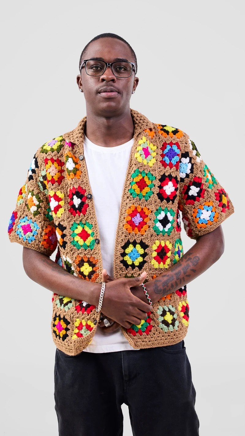 Zakii Unisex Crochet Shirt - Multicolored
