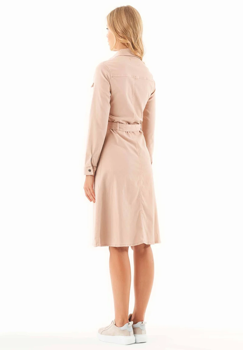 Hemdblusenkleid aus TENCEL™ Lyocell und Bio-Baumwolle