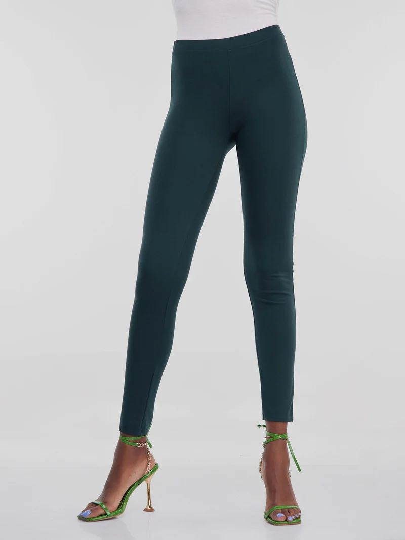 Vivo Basic Leisure Pants in Ponte - Dark Green