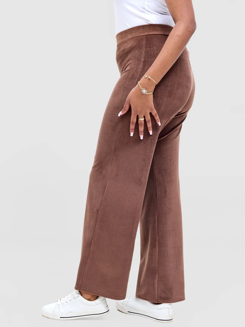 Vivo Rema Palazzo Pants - Brown