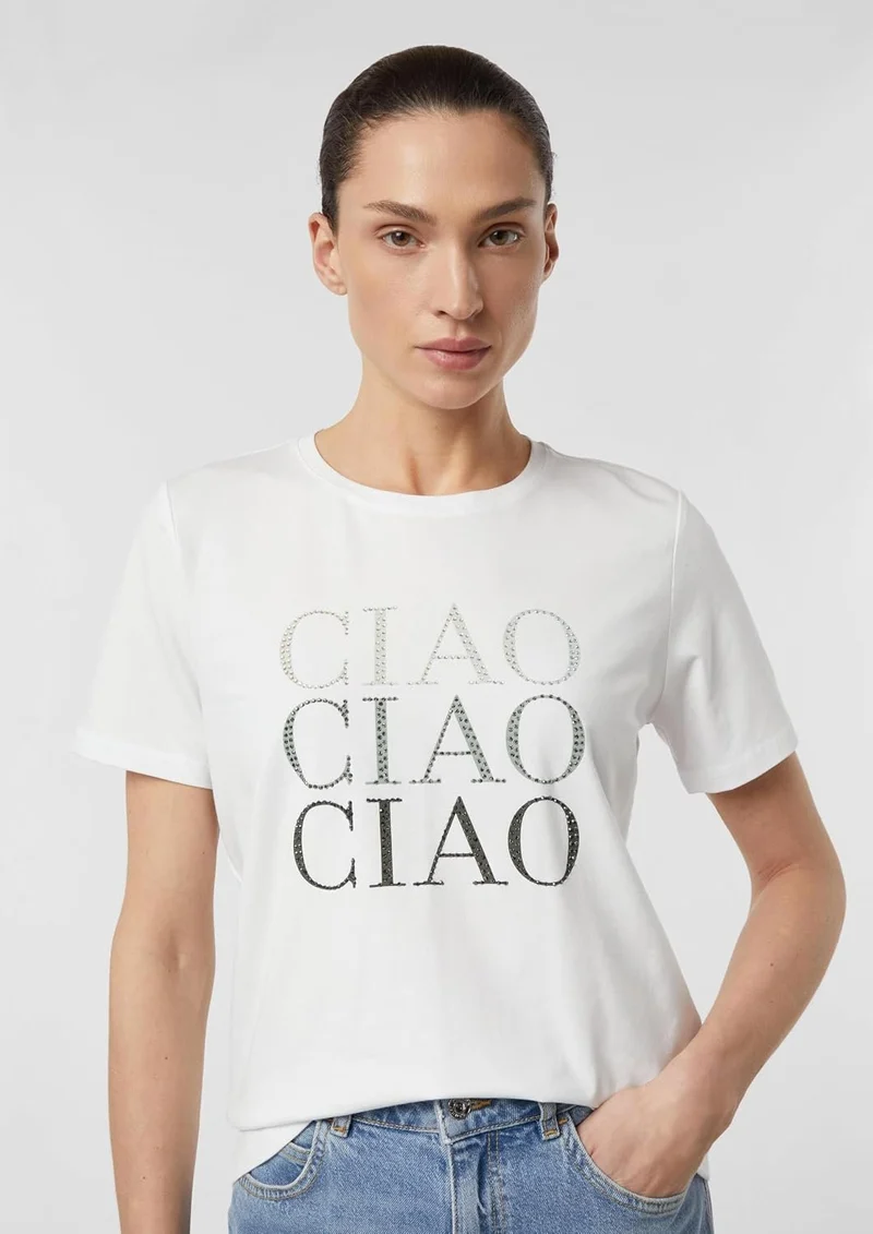 Comma T-Shirt Weiß