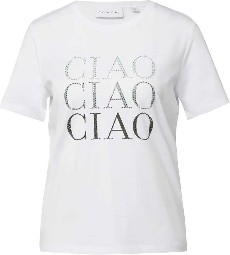 Comma T-Shirt Weiß