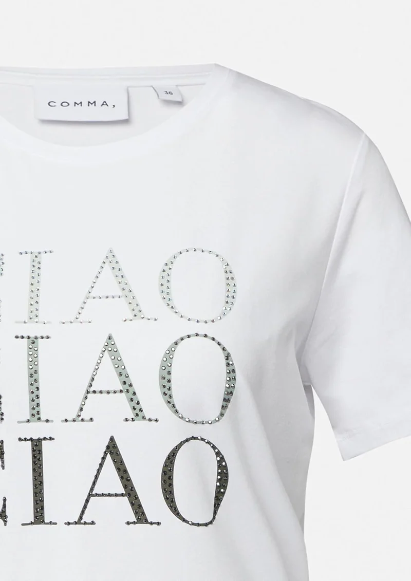 Comma T-Shirt Weiß