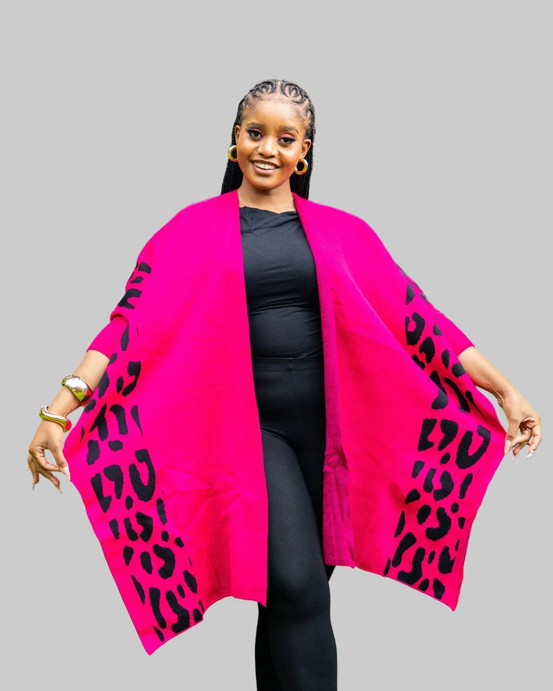 African Yuva Safari Shawl - Pink