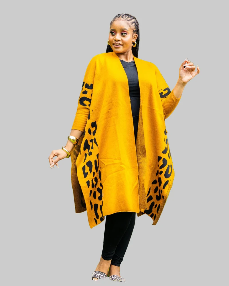 African Yuva Safari Shawl - Mustard