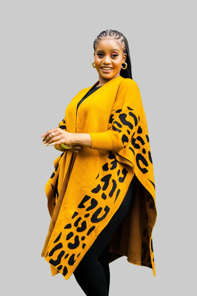 African Yuva Safari Shawl - Mustard