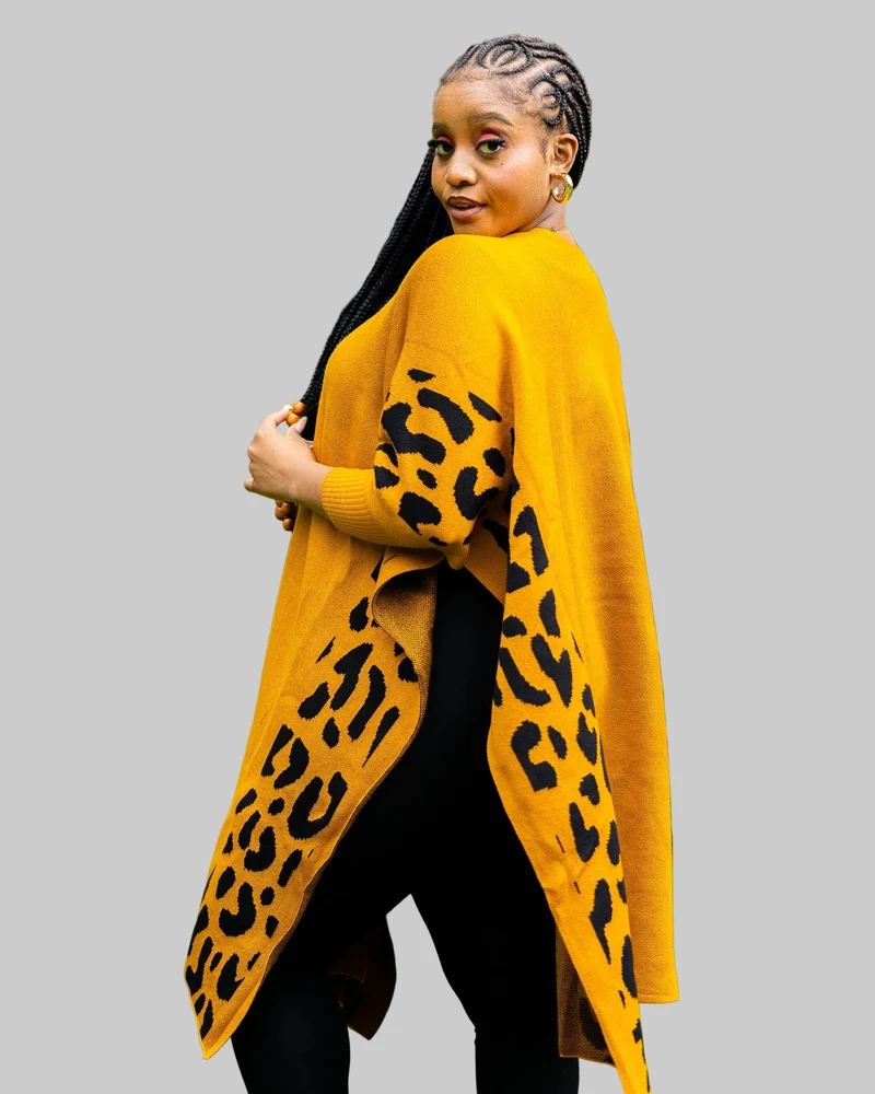 African Yuva Safari Shawl - Mustard
