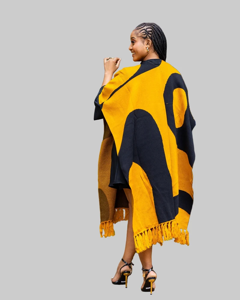 African Yuva Adila Shawl - Mustard