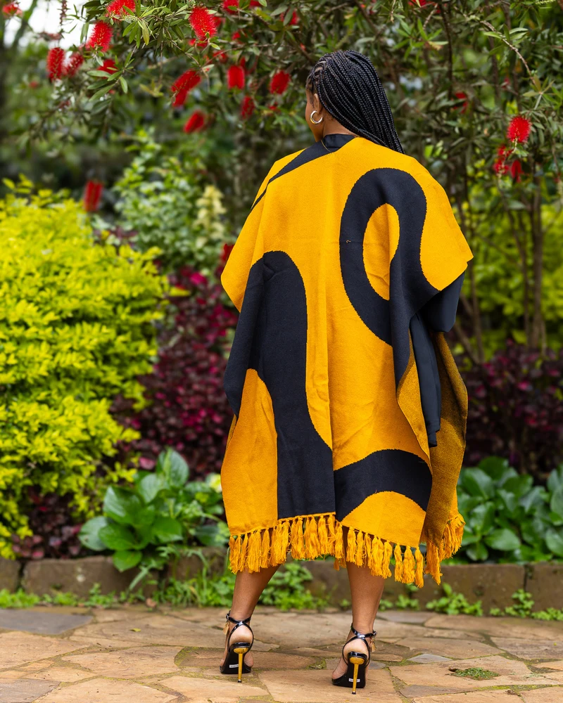 African Yuva Adila Shawl - Mustard