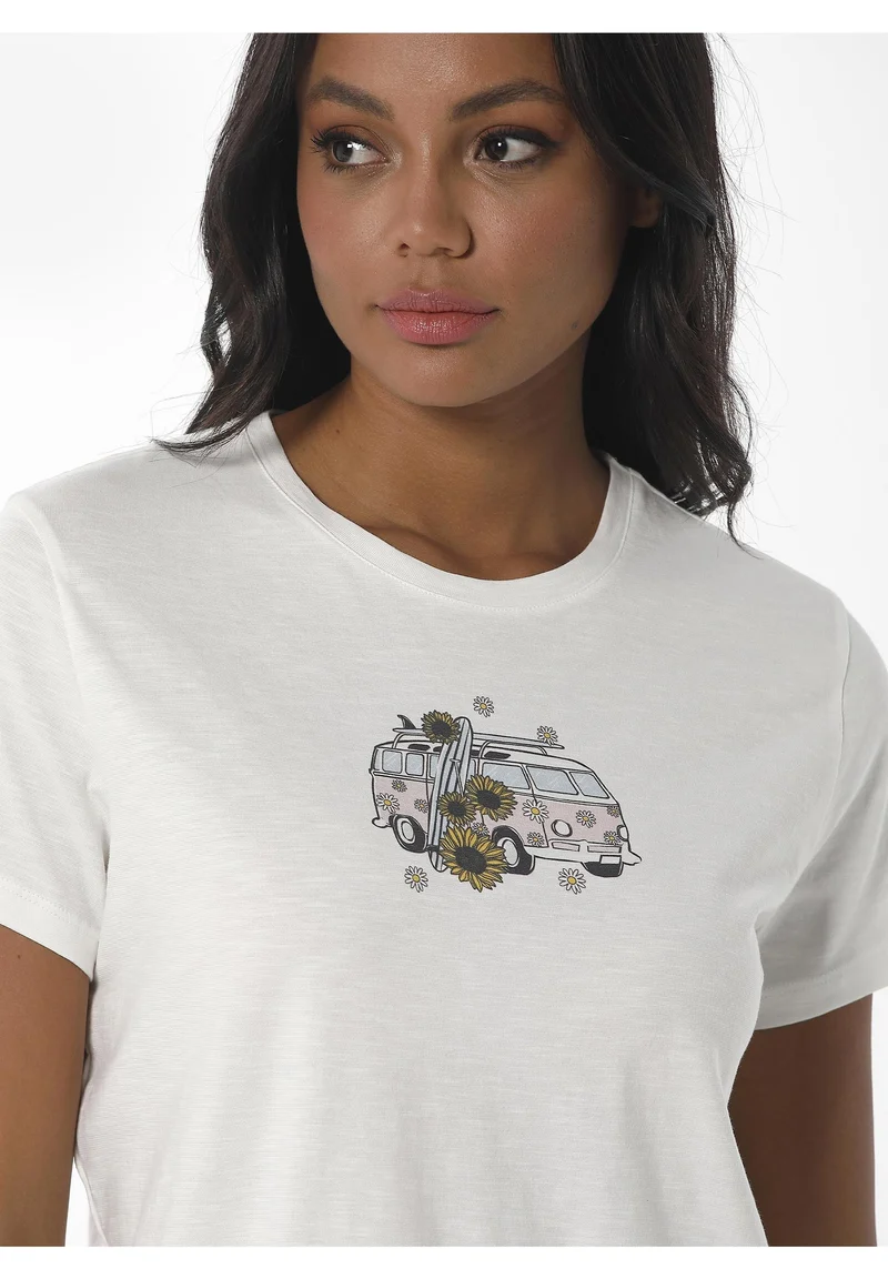 T-Shirt aus Bio-Baumwolle mit Print