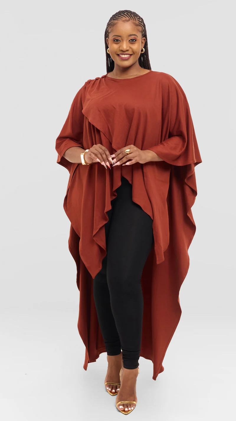 Inroses 3-in-1 Flow Drape Kimono - Brown