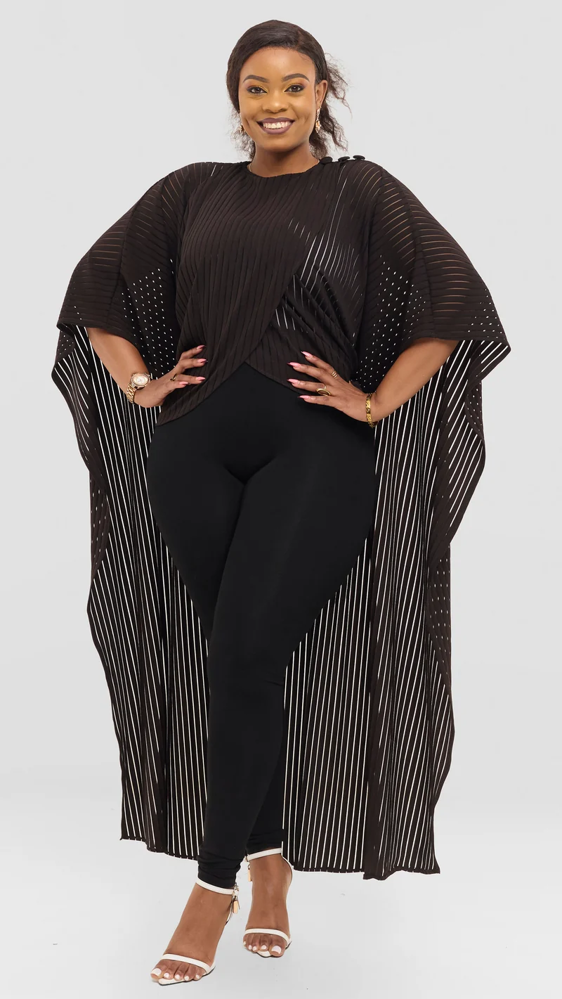 Inroses 3-in-1 Flow Drape Kimono - Black Coffee