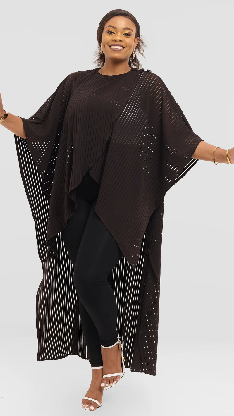Inroses 3-in-1 Flow Drape Kimono - Black Coffee