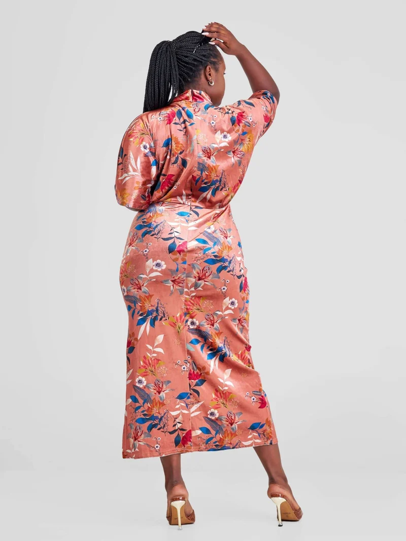 WSC Pambo Immaculate Chic Pencil Midi Dress - Rust