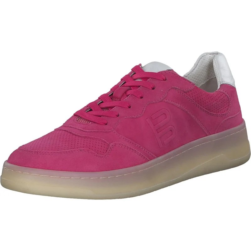 BAGATT Damen Sneaker Schnürschuhe Halbschuhe pink weiß Veloursleder