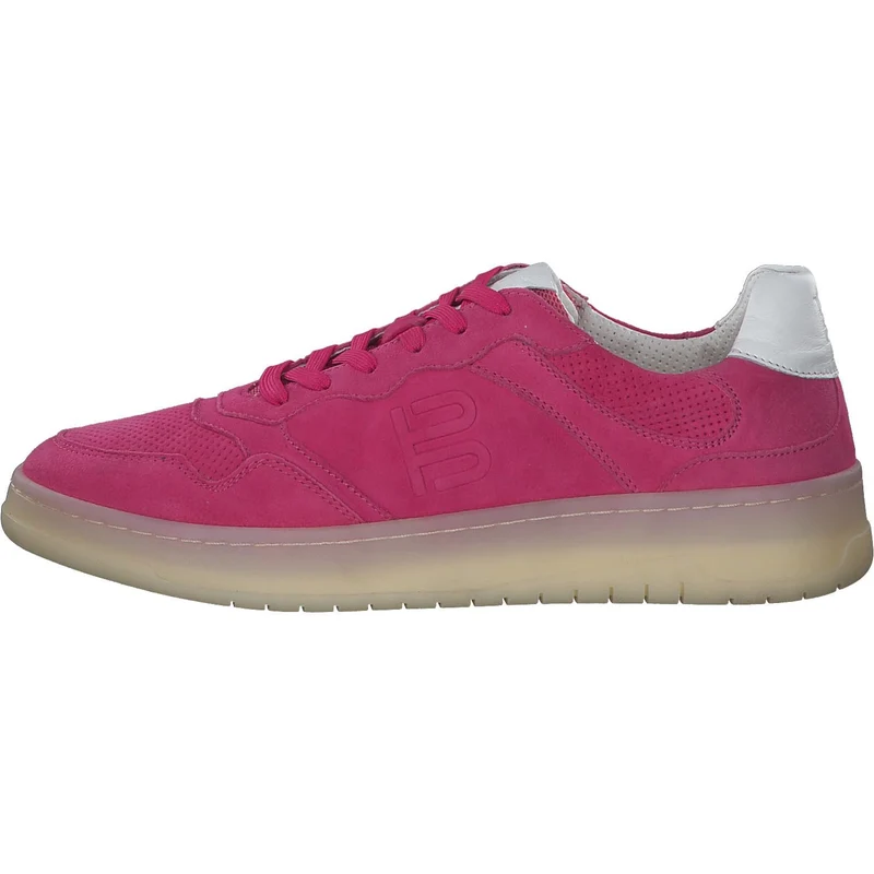 BAGATT Damen Sneaker Schnürschuhe Halbschuhe pink weiß Veloursleder