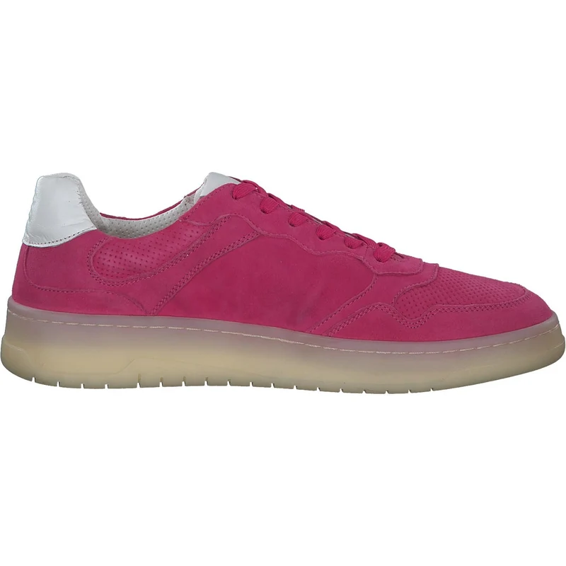 BAGATT Damen Sneaker Schnürschuhe Halbschuhe pink weiß Veloursleder