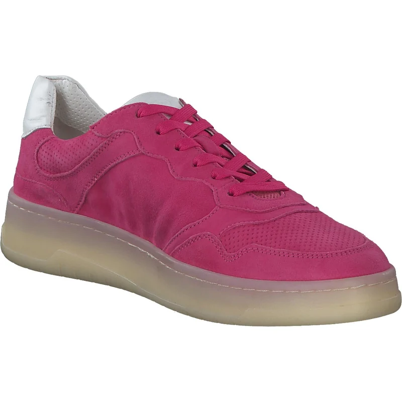 BAGATT Damen Sneaker Schnürschuhe Halbschuhe pink weiß Veloursleder