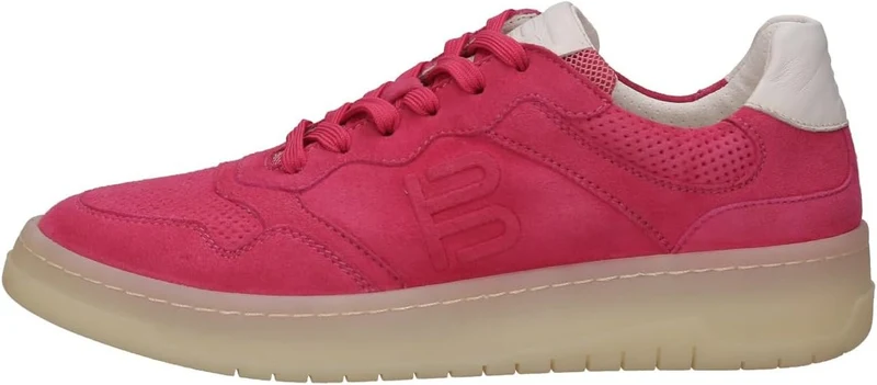 BAGATT Damen Sneaker Schnürschuhe Halbschuhe pink weiß Veloursleder