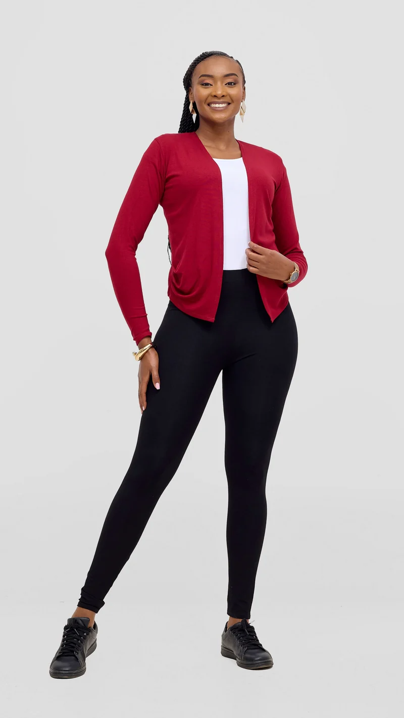 Vivo Basic Sienna Waterfall In Jersey - Dark Red