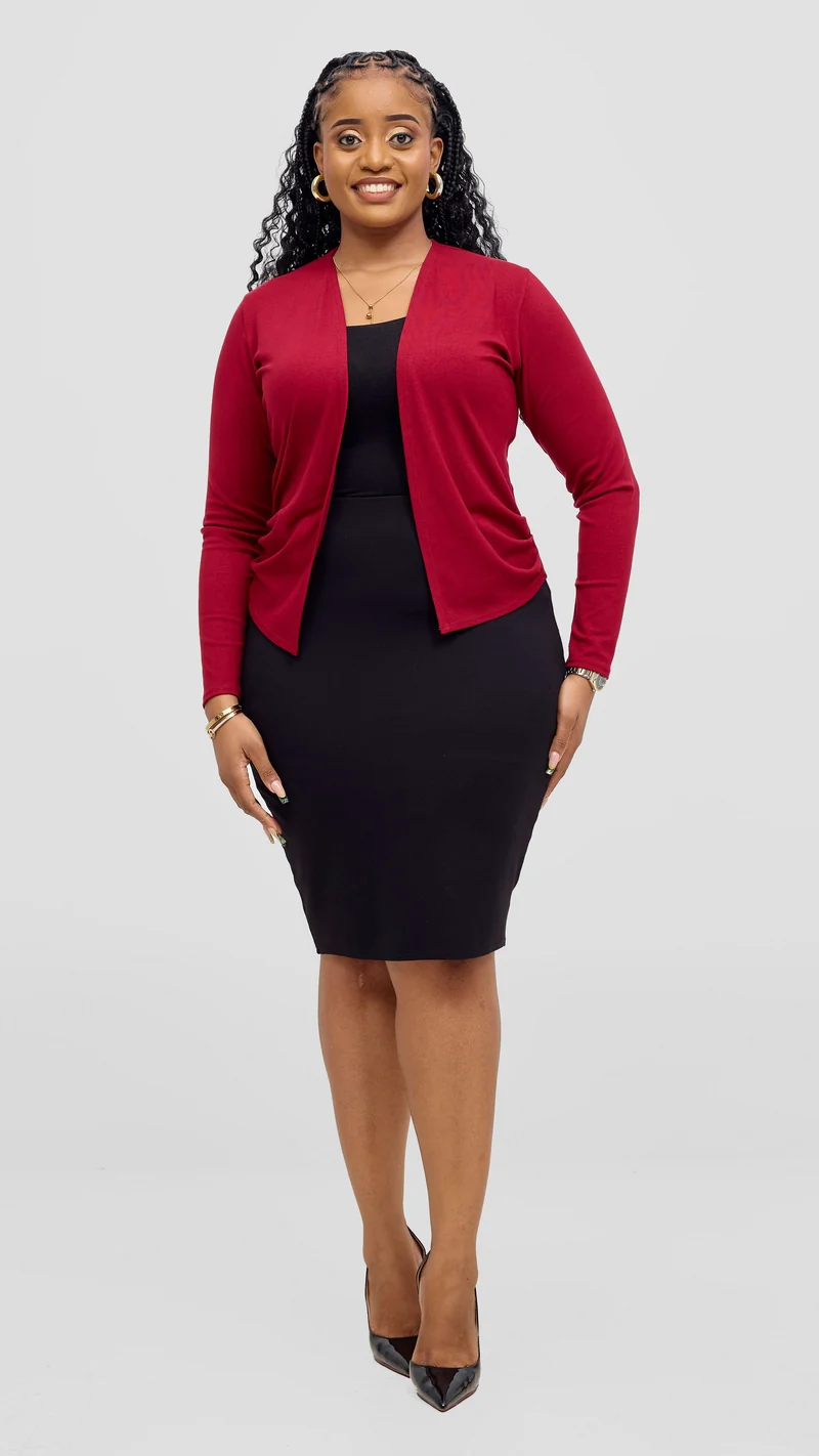 Vivo Basic Sienna Waterfall In Jersey - Dark Red