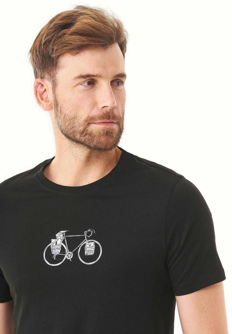 T-Shirt aus Bio-Baumwolle mit Fahrrad-Print