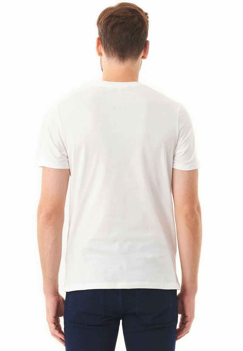 T-Shirt aus Bio-Baumwolle mit Kompass-Print