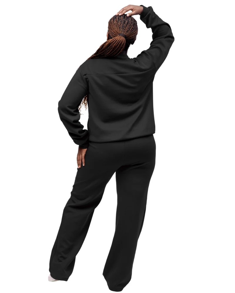 Navaa Collection 2-Piece Set, Sweatshirt and Pants - Black (Breastfeeding-friendly)