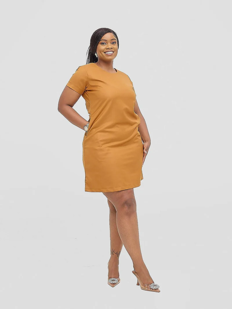 Salok Wear Bina Dress - Mustard