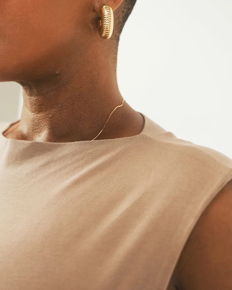 Vivo X This Is Essential Sleeveless High Neck Bodysuit - Taupe