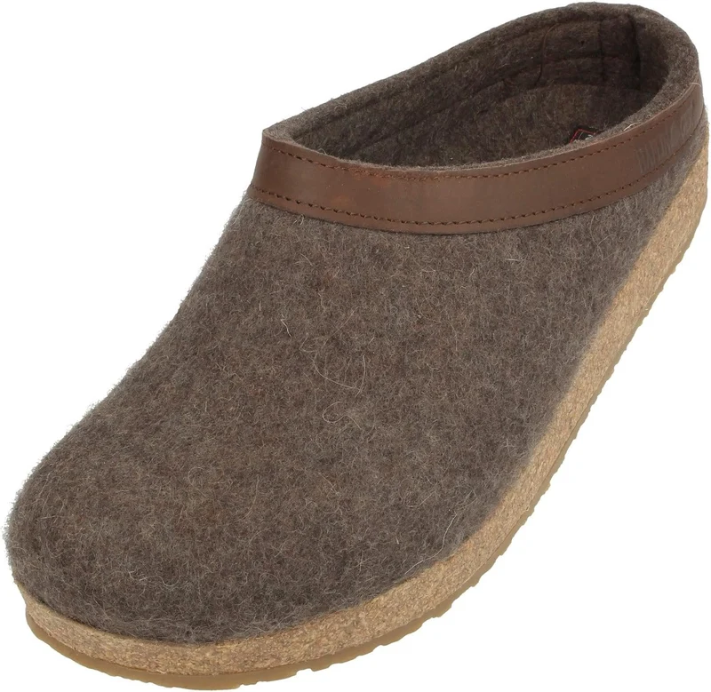 Haflinger Torben braun-mel. Filz Leder dunkel_braun