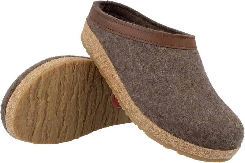 Haflinger Torben braun-mel. Filz Leder dunkel_braun
