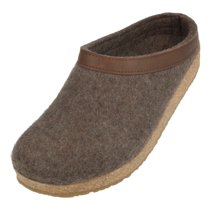 Haflinger Torben braun-mel. Filz Leder dunkel_braun
