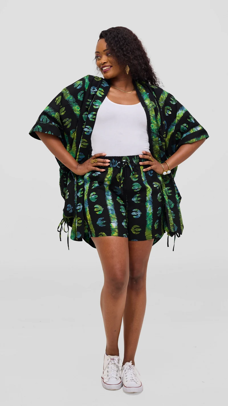 Safari by Vivo Zehra Kitenge Shorts - Vuga Print