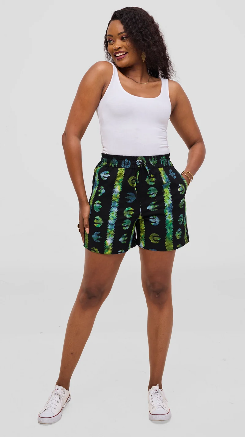 Safari by Vivo Zehra Kitenge Shorts - Vuga Print