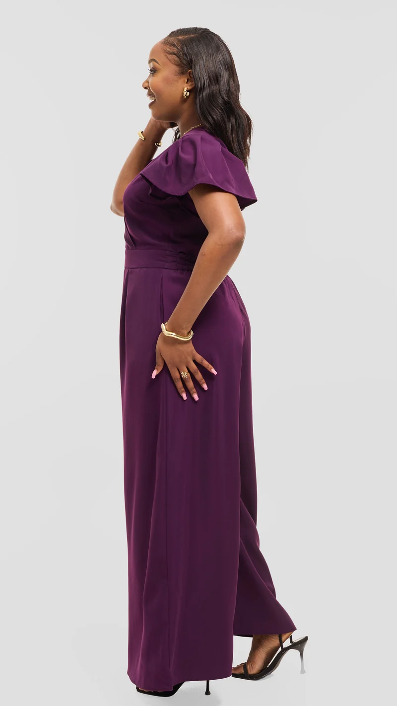 Ela Wide-Leg Jumpsuit - Purple